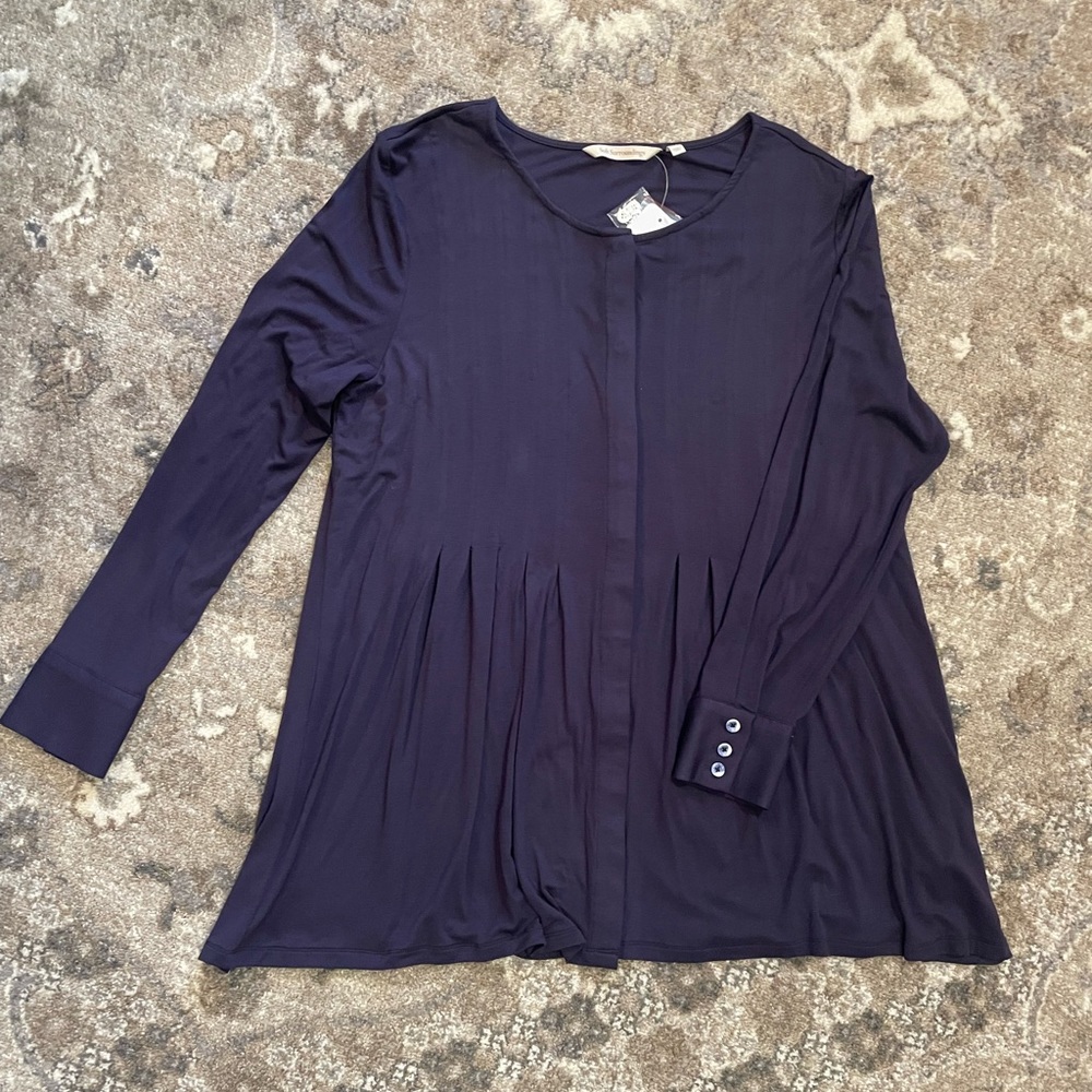 Soft Surroundings Navy Tunic Top/Jacket Medium